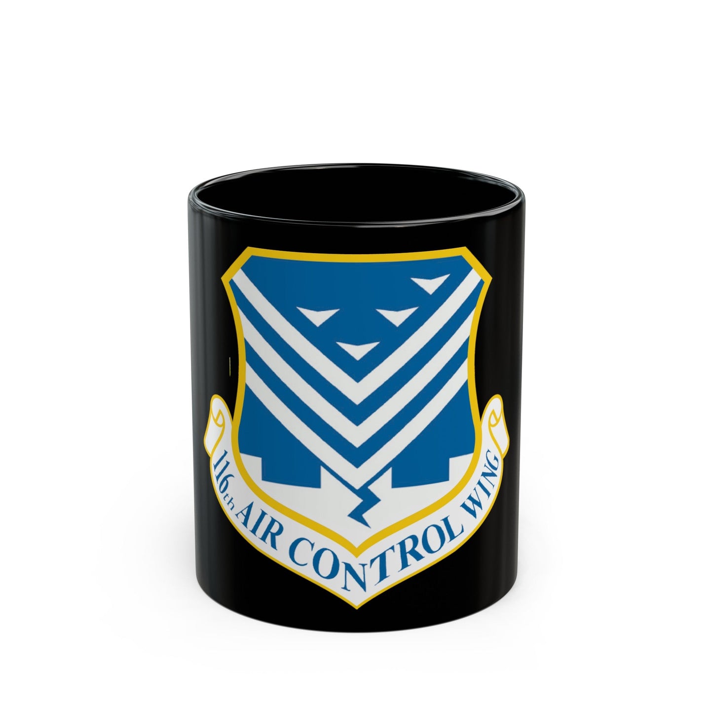 116th Air Control Wing (U.S. Air Force) Black Coffee Mug-11oz-The Sticker Space