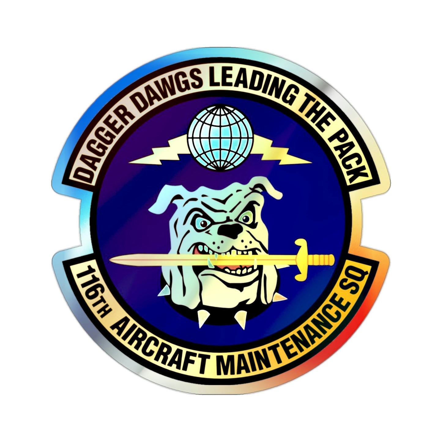 116th Aircraft Maintenance Squadron (U.S. Air Force) Holographic STICKER Die-Cut Vinyl Decal-2 Inch-The Sticker Space