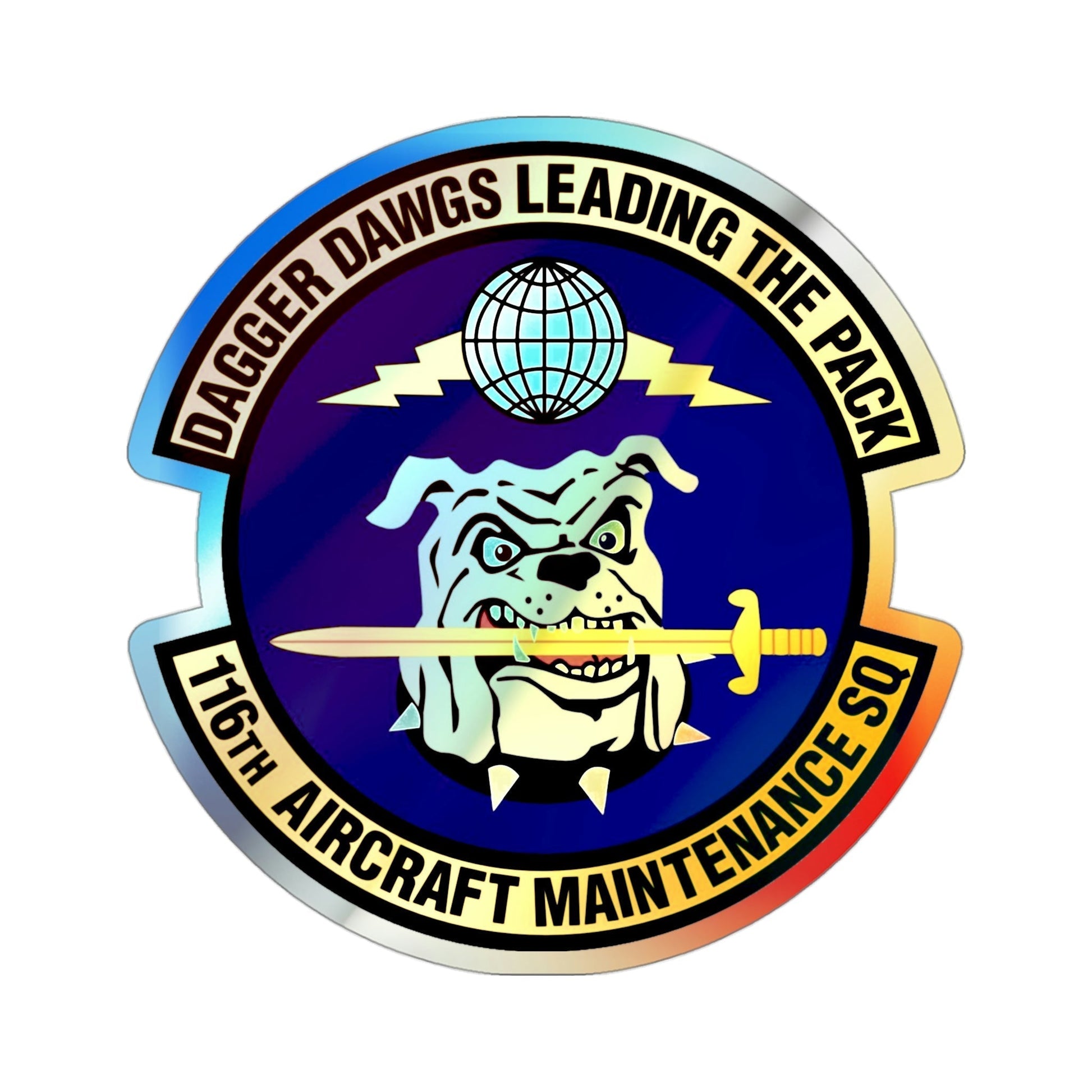 116th Aircraft Maintenance Squadron (U.S. Air Force) Holographic STICKER Die-Cut Vinyl Decal-3 Inch-The Sticker Space