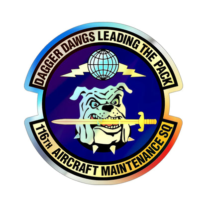 116th Aircraft Maintenance Squadron (U.S. Air Force) Holographic STICKER Die-Cut Vinyl Decal-3 Inch-The Sticker Space