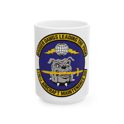 116th Aircraft Maintenance Squadron (U.S. Air Force) White Coffee Mug-15oz-The Sticker Space