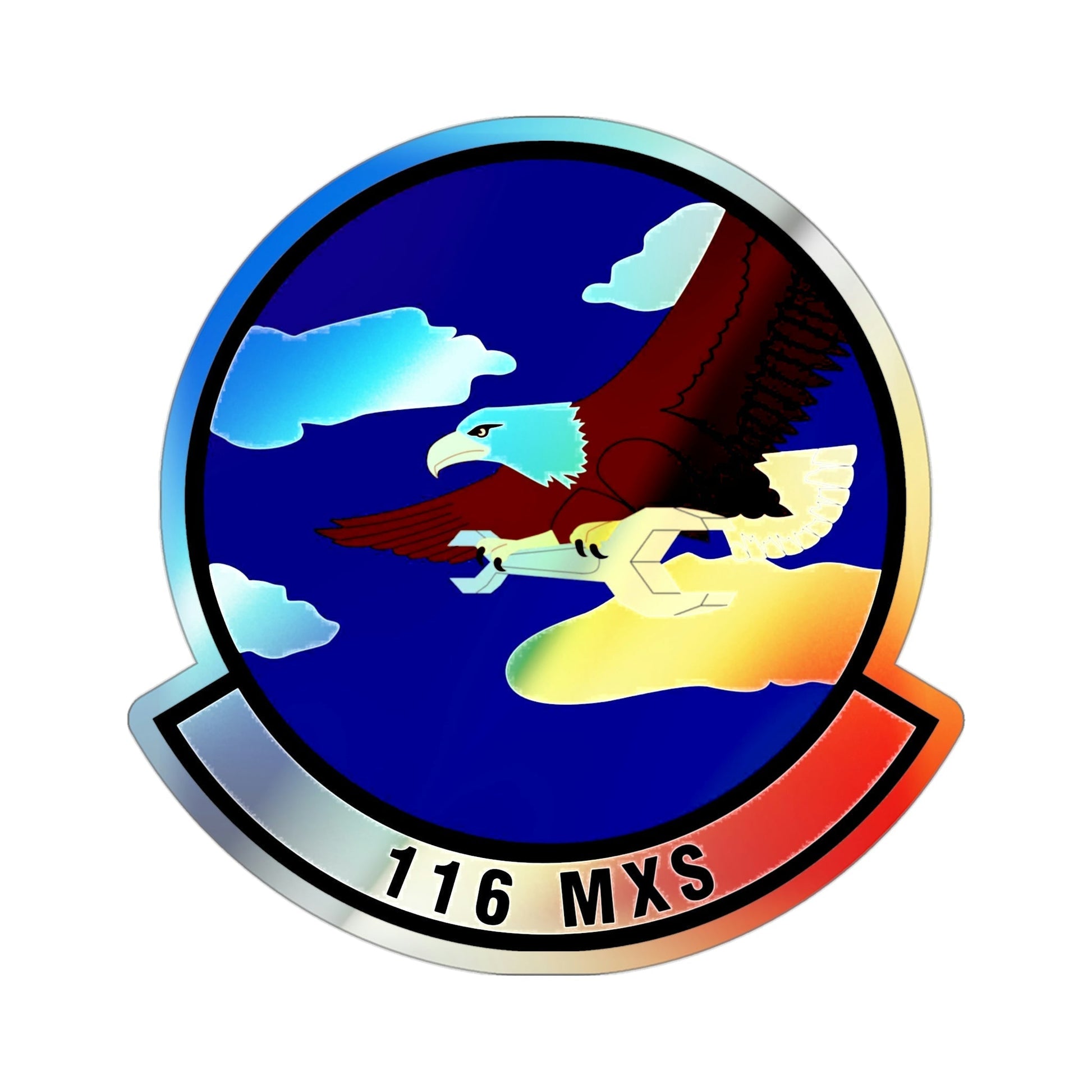 116th Maintenance Squadron (U.S. Air Force) Holographic STICKER Die-Cut Vinyl Decal-3 Inch-The Sticker Space