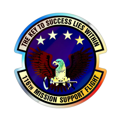 116th Mission Support Flight (U.S. Air Force) Holographic STICKER Die-Cut Vinyl Decal-4 Inch-The Sticker Space