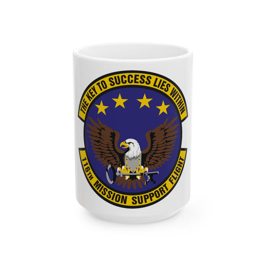 116th Mission Support Flight (U.S. Air Force) White Coffee Mug-15oz-The Sticker Space