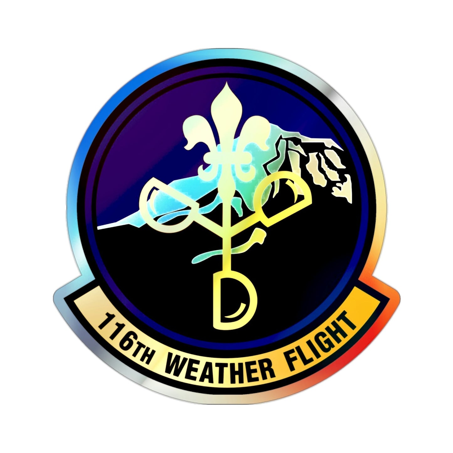 116th Weather Flight (U.S. Air Force) Holographic STICKER Die-Cut Vinyl Decal-2 Inch-The Sticker Space