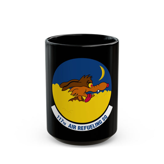 117 Air Refueling Squadron (U.S. Air Force) Black Coffee Mug-15oz-The Sticker Space