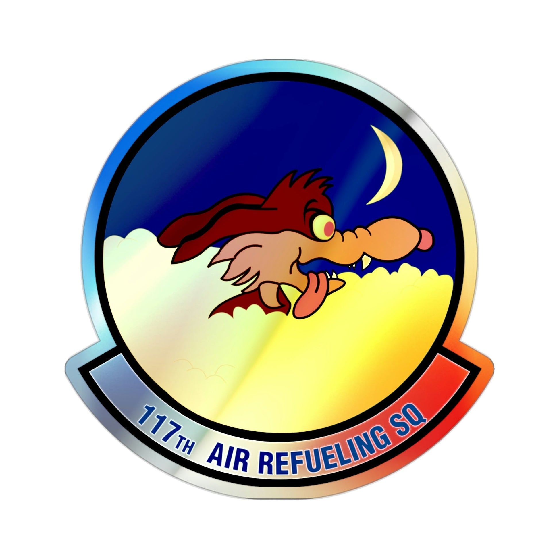 117 Air Refueling Squadron (U.S. Air Force) Holographic STICKER Die-Cut Vinyl Decal-2 Inch-The Sticker Space