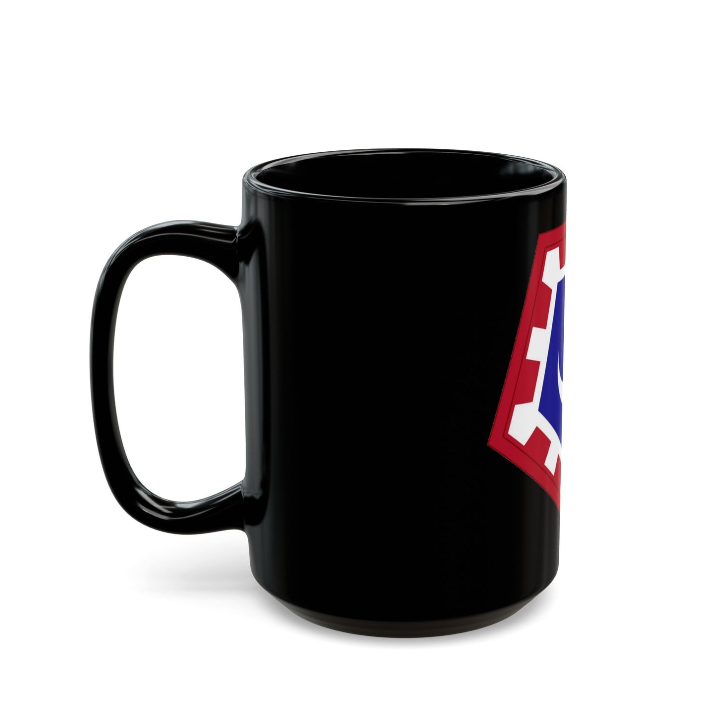 117 Engineer Brigade (U.S. Army) Black Coffee Mug-The Sticker Space