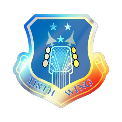 118th Wing ANG (U.S. Air Force) Holographic STICKER Die-Cut Vinyl Decal-2 Inch-The Sticker Space