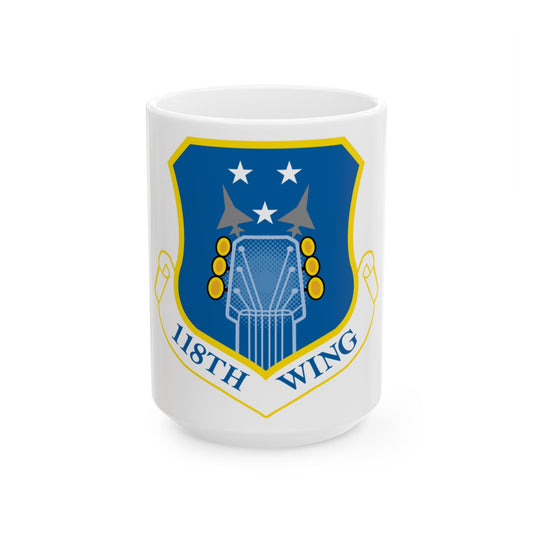 118th Wing ANG (U.S. Air Force) White Coffee Mug-15oz-The Sticker Space