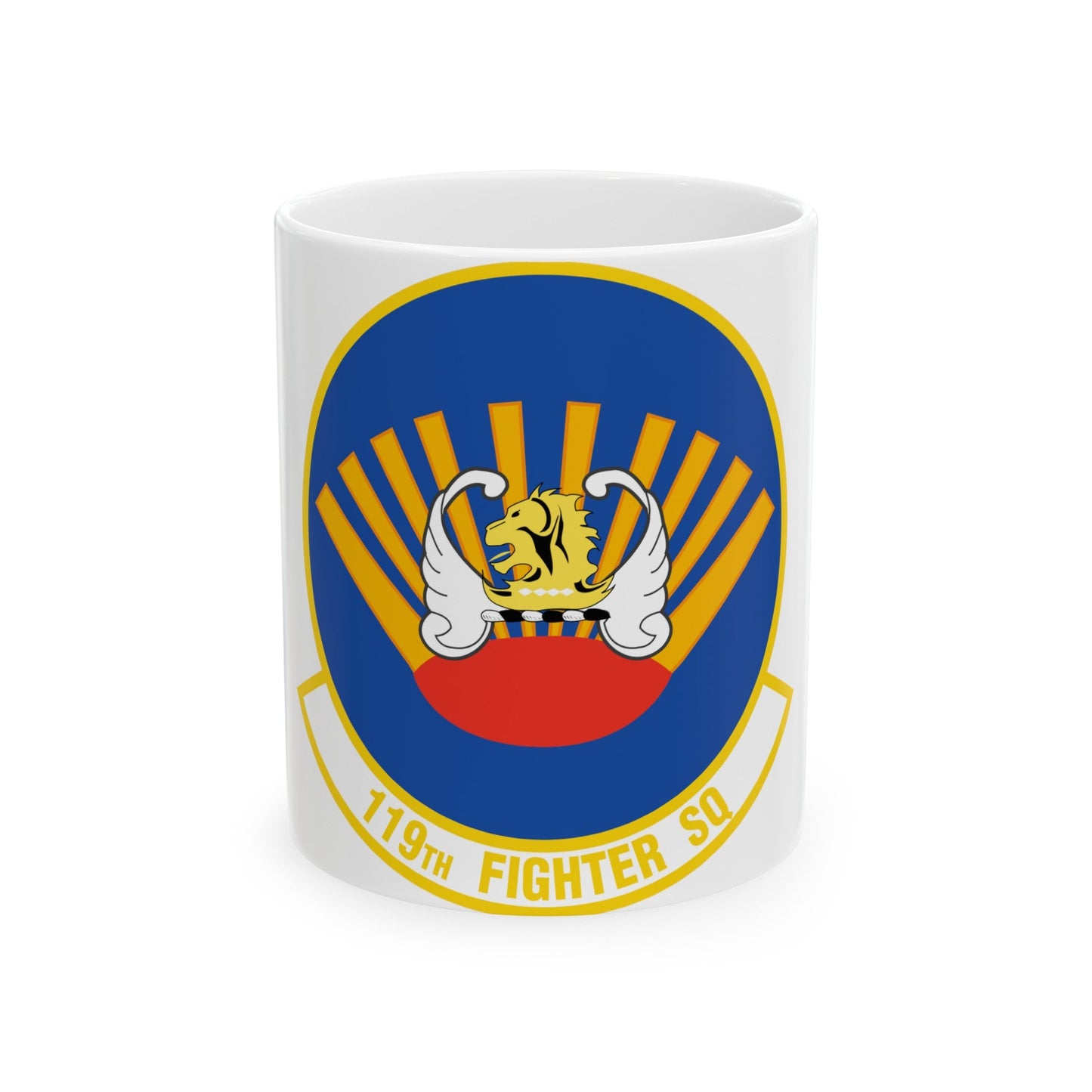 119 Fighter Squadron (U.S. Air Force) White Coffee Mug-11oz-The Sticker Space