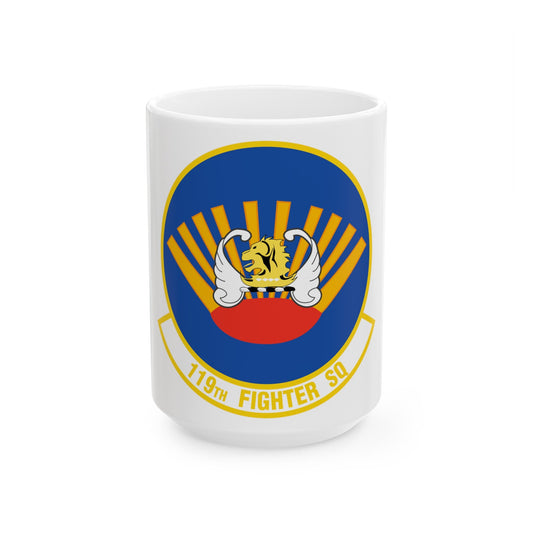 119 Fighter Squadron (U.S. Air Force) White Coffee Mug-15oz-The Sticker Space