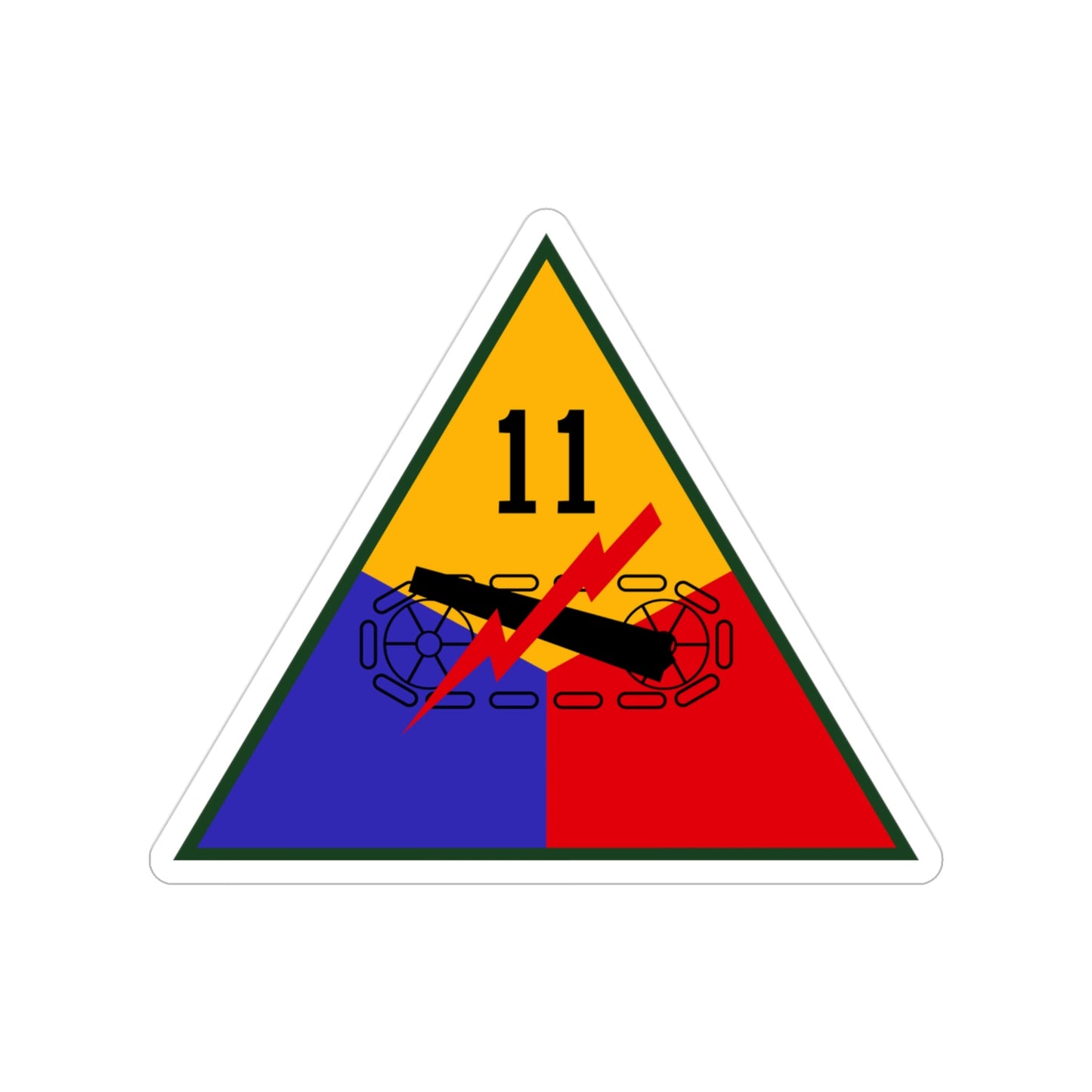 11th Armored Division (U.S. Army) Transparent STICKER Die-Cut Vinyl Decal-3 Inch-The Sticker Space