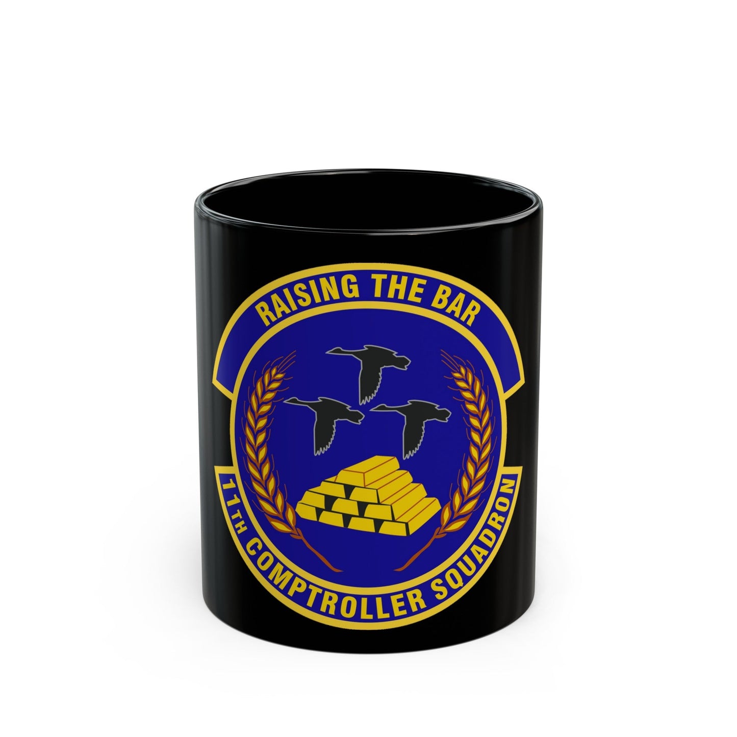 11th Comptroller Squadron (U.S. Air Force) Black Coffee Mug-11oz-The Sticker Space