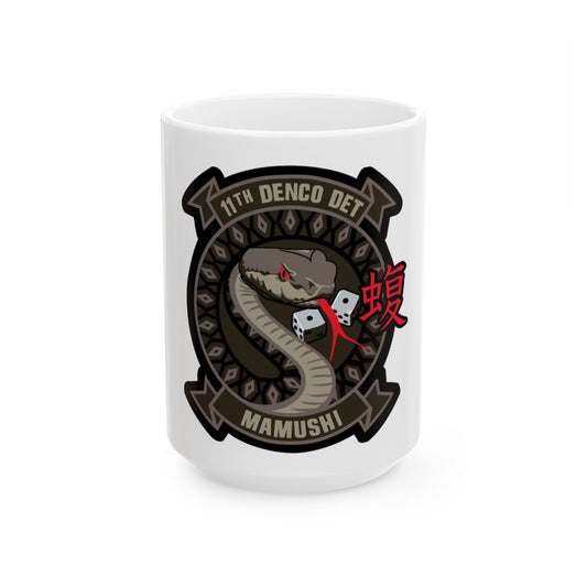 11th DENCO DET Mamushi (U.S. Navy) White Coffee Mug-15oz-The Sticker Space