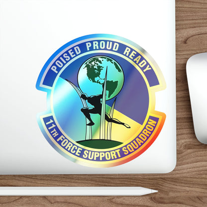 11th Force Support Squadron (U.S. Air Force) Holographic STICKER Die-Cut Vinyl Decal-The Sticker Space