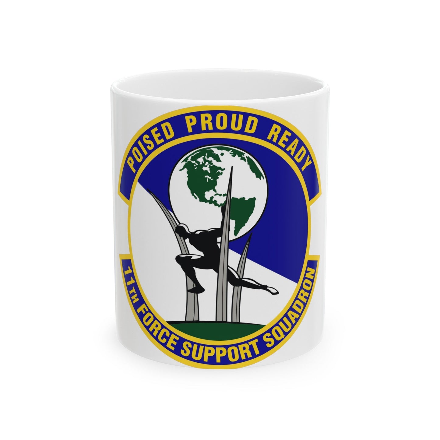11th Force Support Squadron (U.S. Air Force) White Coffee Mug-11oz-The Sticker Space