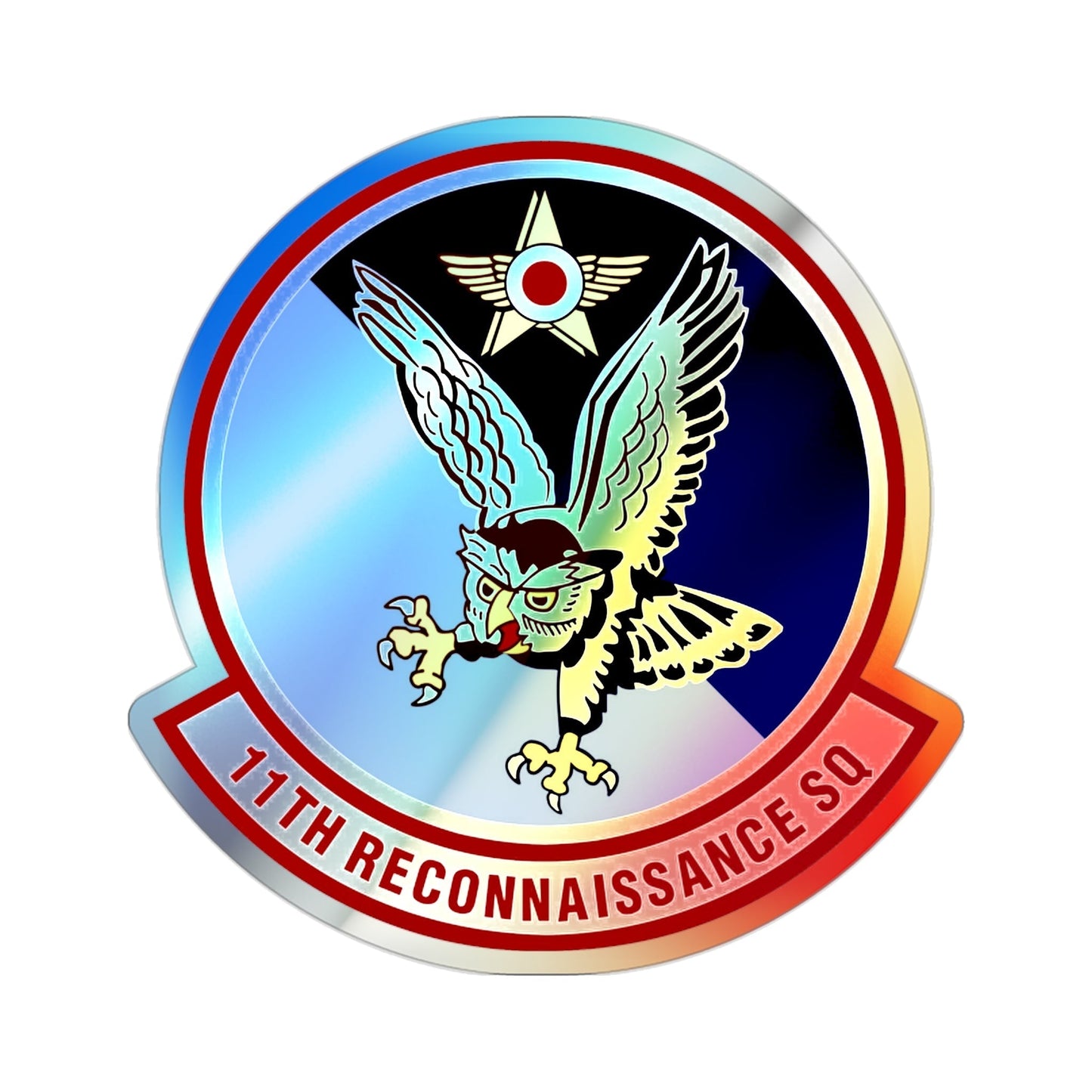 11th Reconnaissance Squadron (U.S. Air Force) Holographic STICKER Die-Cut Vinyl Decal-2 Inch-The Sticker Space