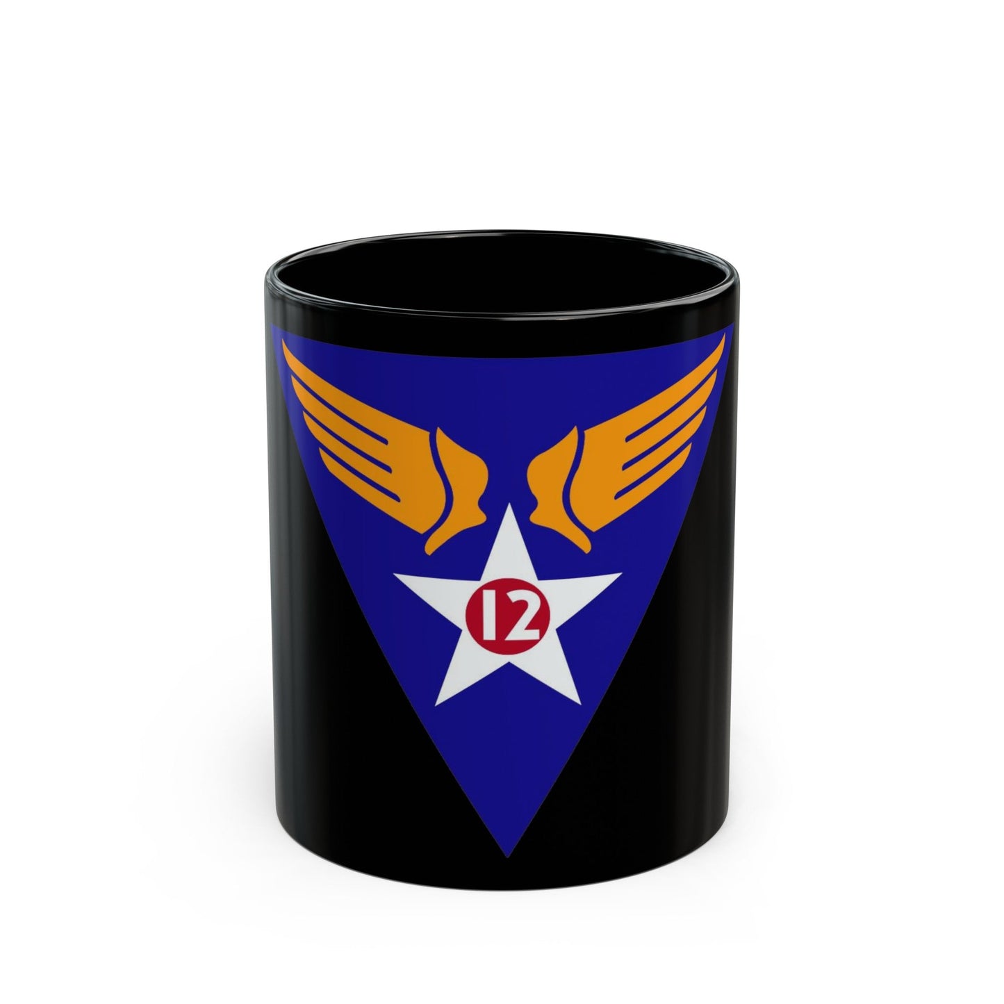 12 Air Force (U.S. Army) Black Coffee Mug-11oz-The Sticker Space