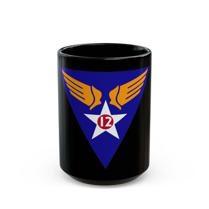 12 Air Force (U.S. Army) Black Coffee Mug-15oz-The Sticker Space