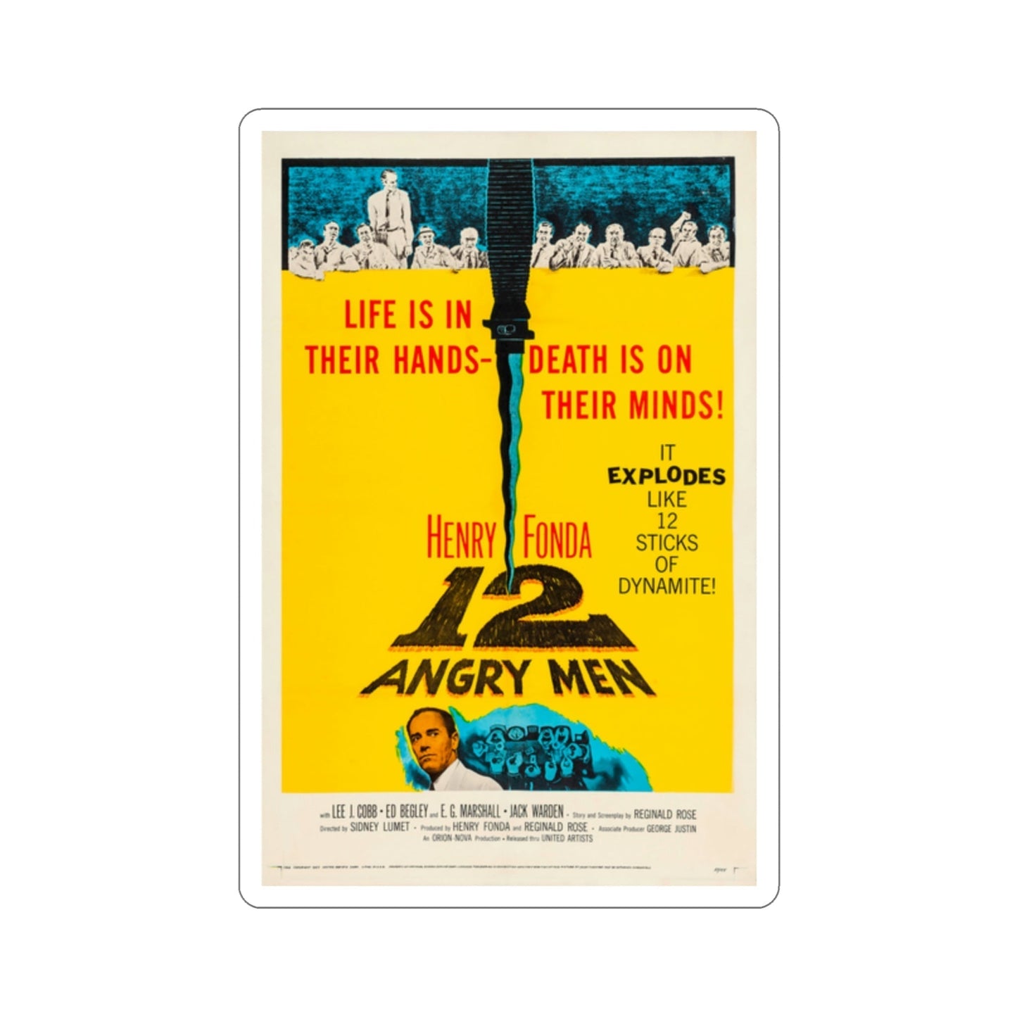 12 Angry Men 1957 Movie Poster STICKER Vinyl Die-Cut Decal-2 Inch-The Sticker Space
