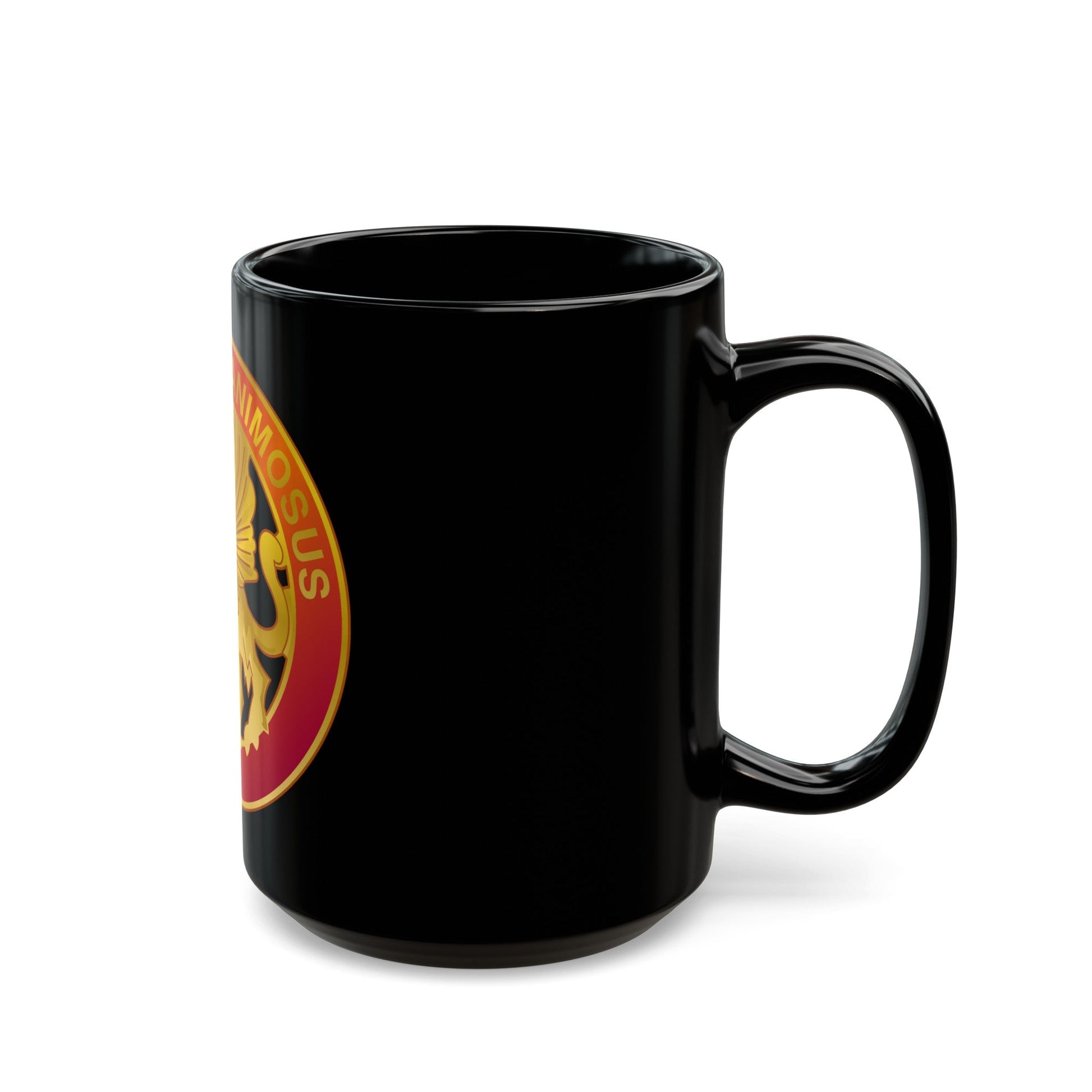 12 Coast Artillery Regiment (U.S. Army) Black Coffee Mug-The Sticker Space