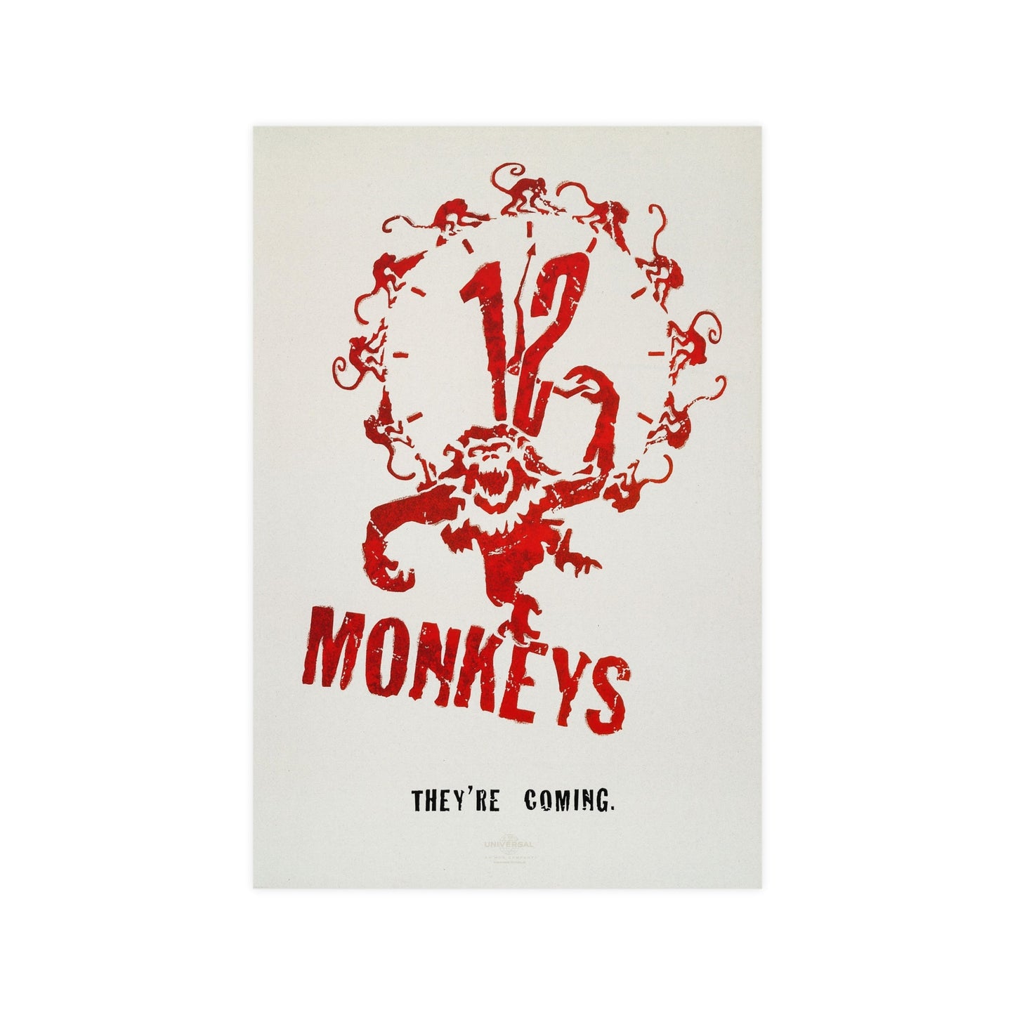 12 Monkeys 1995 - Matte Paper Movie Poster-12″ x 18″ (Vertical)-The Sticker Space