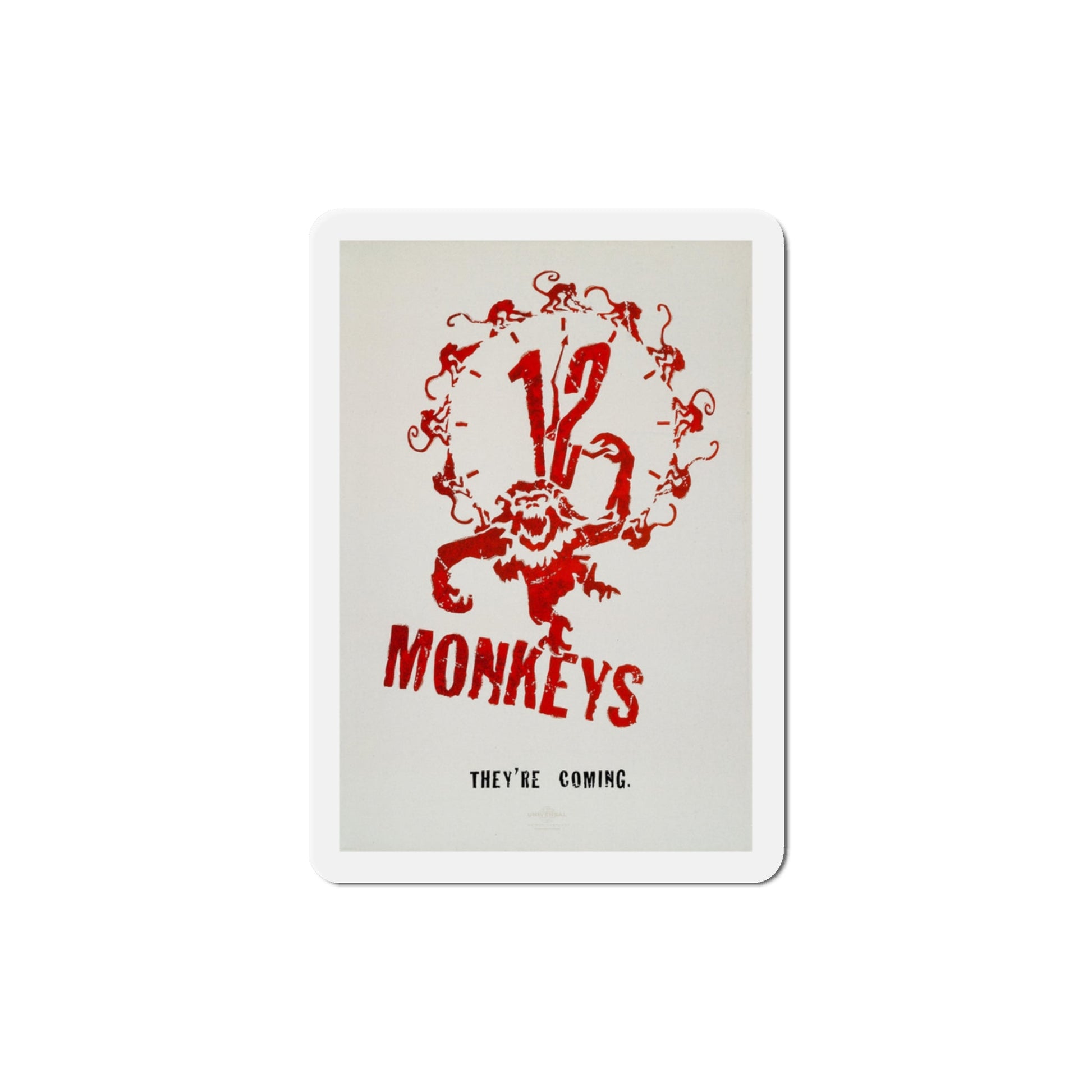 12 Monkeys 1995 Movie Poster Die-Cut Magnet-3" x 3"-The Sticker Space