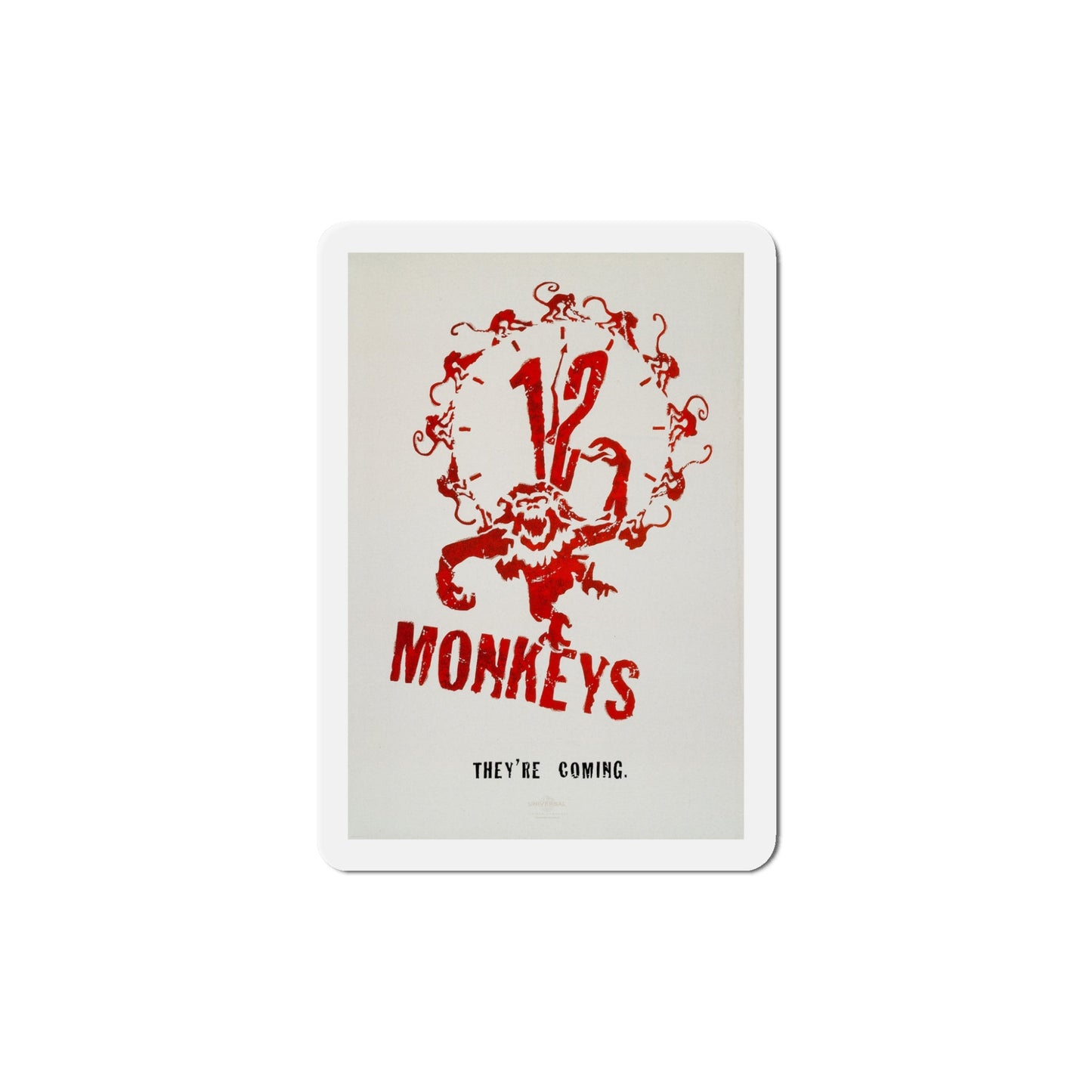 12 Monkeys 1995 Movie Poster Die-Cut Magnet-5" x 5"-The Sticker Space