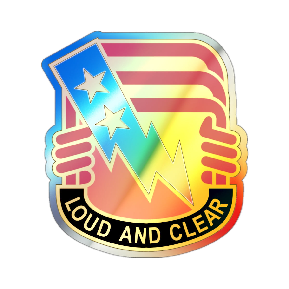 12 Signal Group (U.S. Army) Holographic STICKER Die-Cut Vinyl Decal-2 Inch-The Sticker Space
