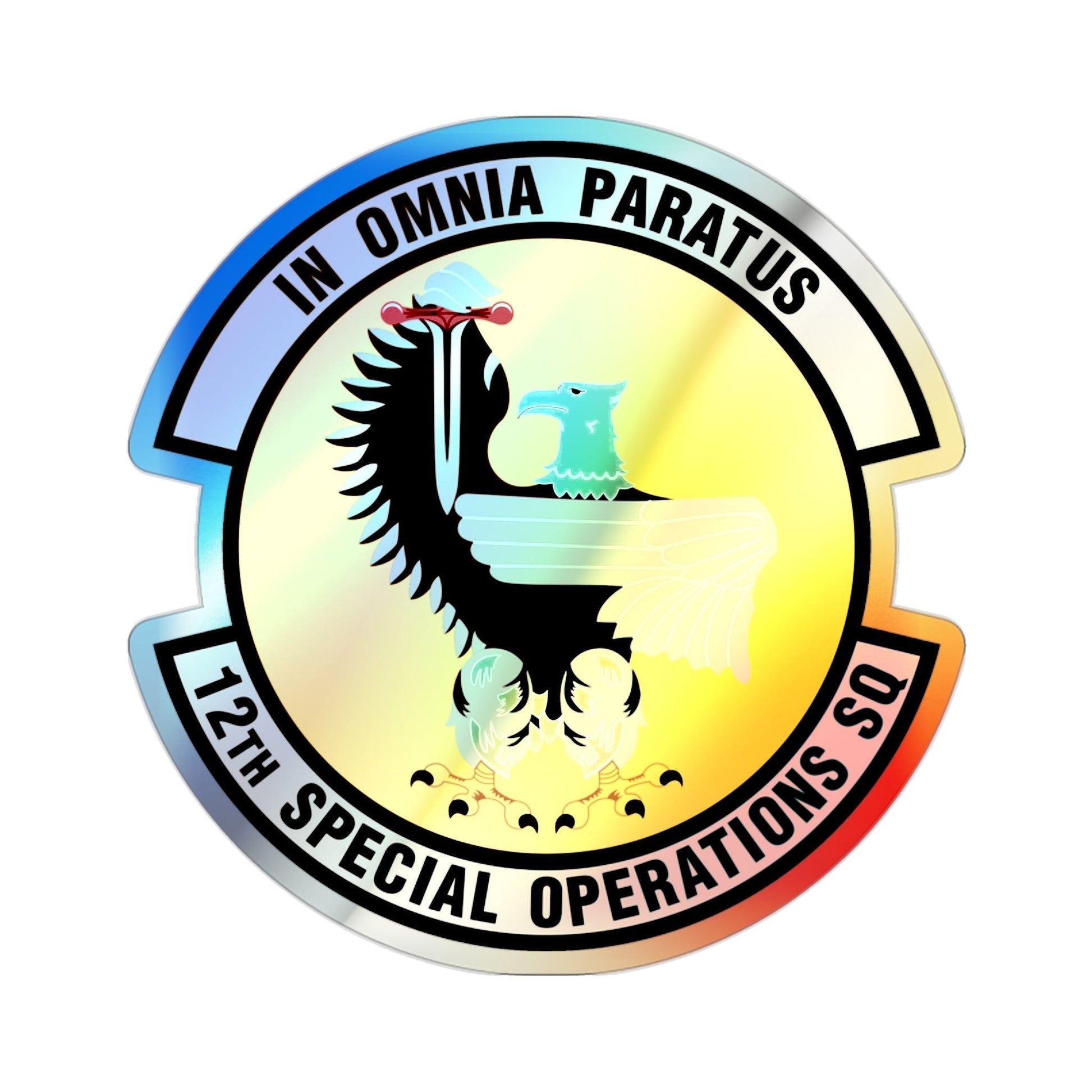 12 Special Operations Squadron AFSOC (U.S. Air Force) Holographic STICKER Die-Cut Vinyl Decal-2 Inch-The Sticker Space