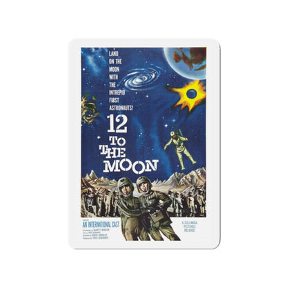 12 TO THE MOON 1960 Movie Poster - Die-Cut Magnet-2" x 2"-The Sticker Space