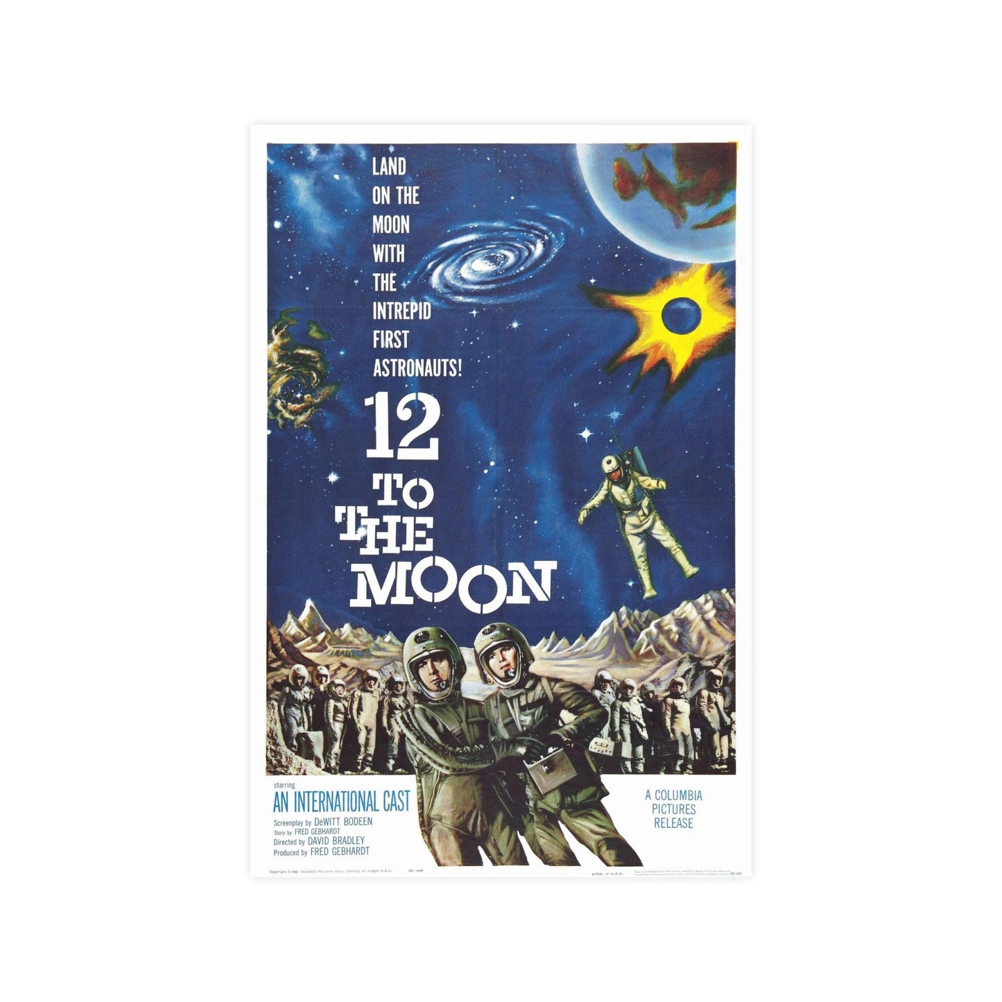 12 TO THE MOON 1960 - Paper Movie Poster-12″ x 18″ (Vertical)-The Sticker Space