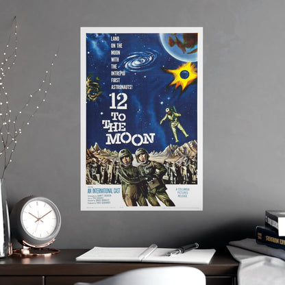 12 TO THE MOON 1960 - Paper Movie Poster-The Sticker Space