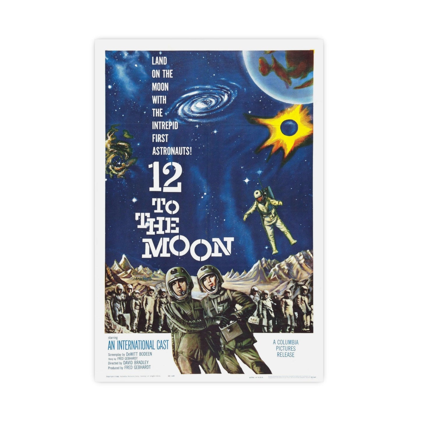 12 TO THE MOON 1960 - Paper Movie Poster-16″ x 24″ (Vertical)-The Sticker Space