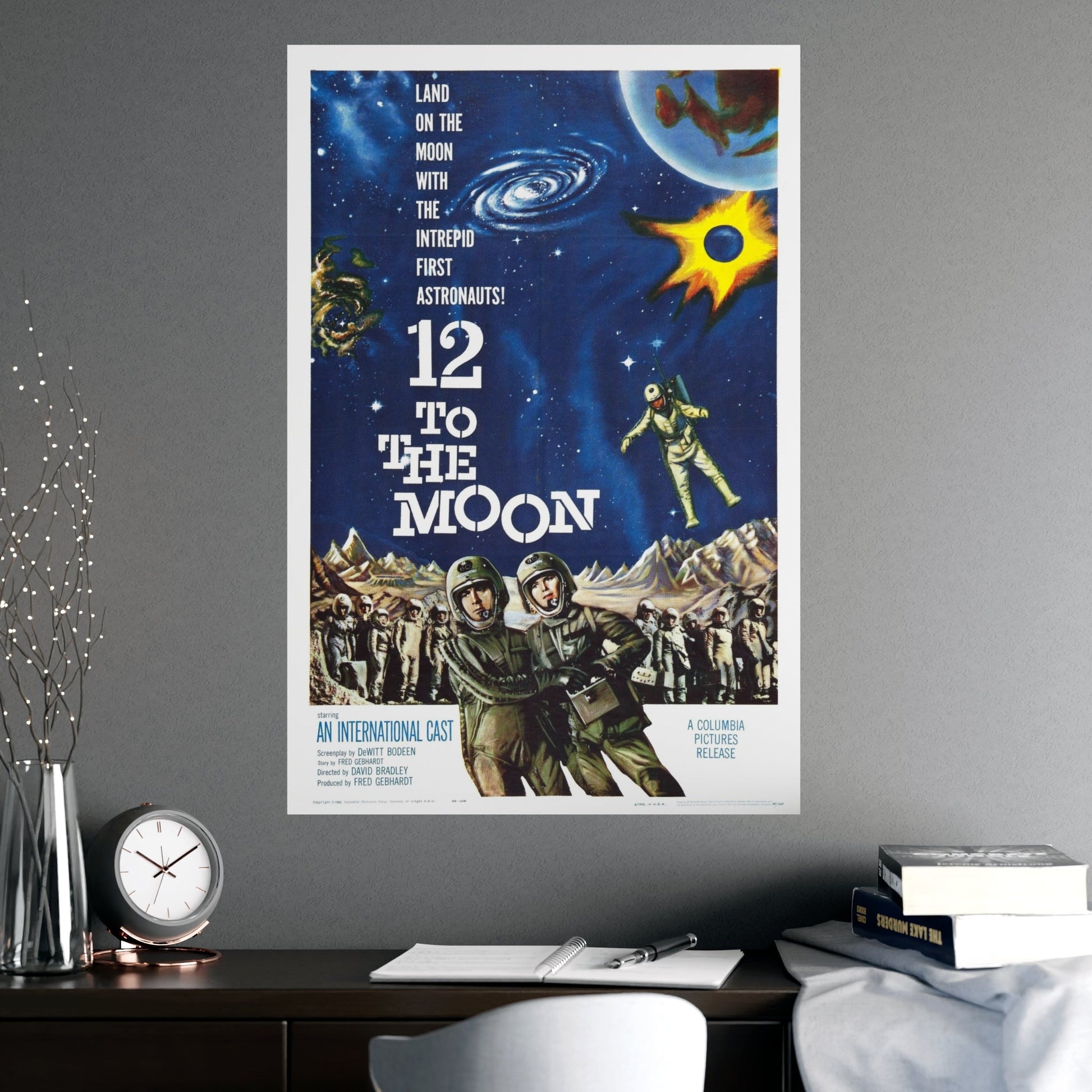 12 TO THE MOON 1960 - Paper Movie Poster-The Sticker Space