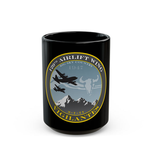 120th Airlift Wing (U.S. Air Force) Black Coffee Mug-15oz-The Sticker Space