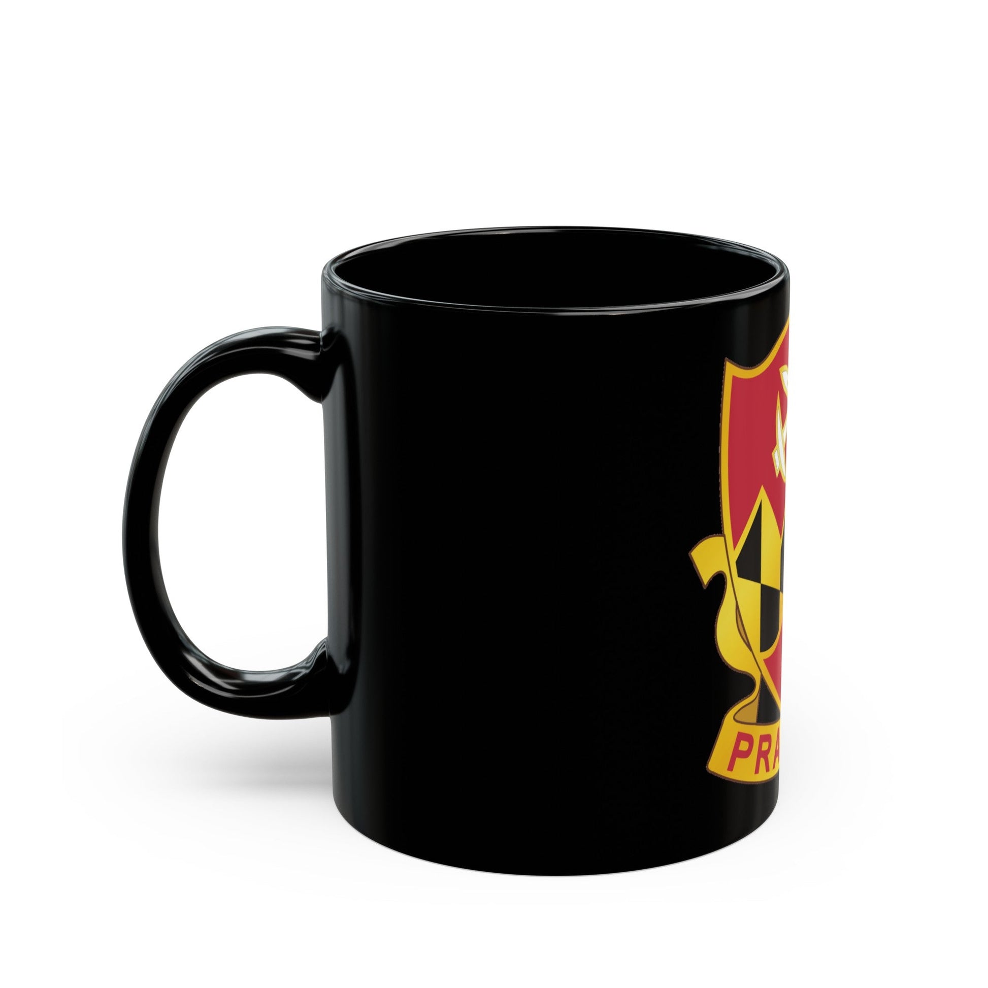 121 Engineer Battalion (U.S. Army) Black Coffee Mug-The Sticker Space