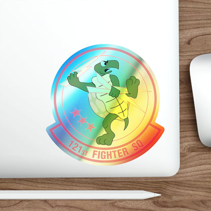 121 Fighter Squadron (U.S. Air Force) Holographic STICKER Die-Cut Vinyl Decal-The Sticker Space