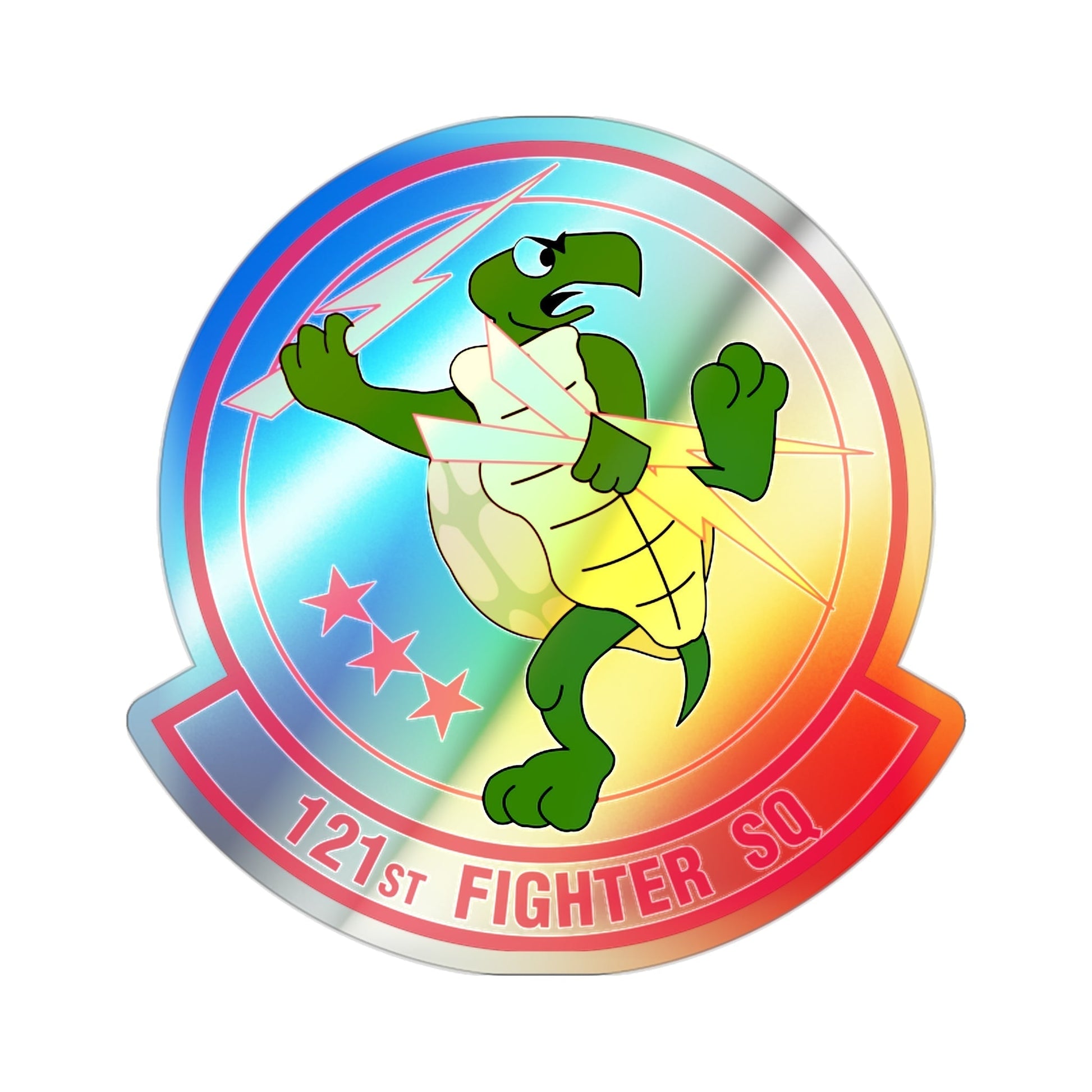 121 Fighter Squadron (U.S. Air Force) Holographic STICKER Die-Cut Vinyl Decal-2 Inch-The Sticker Space
