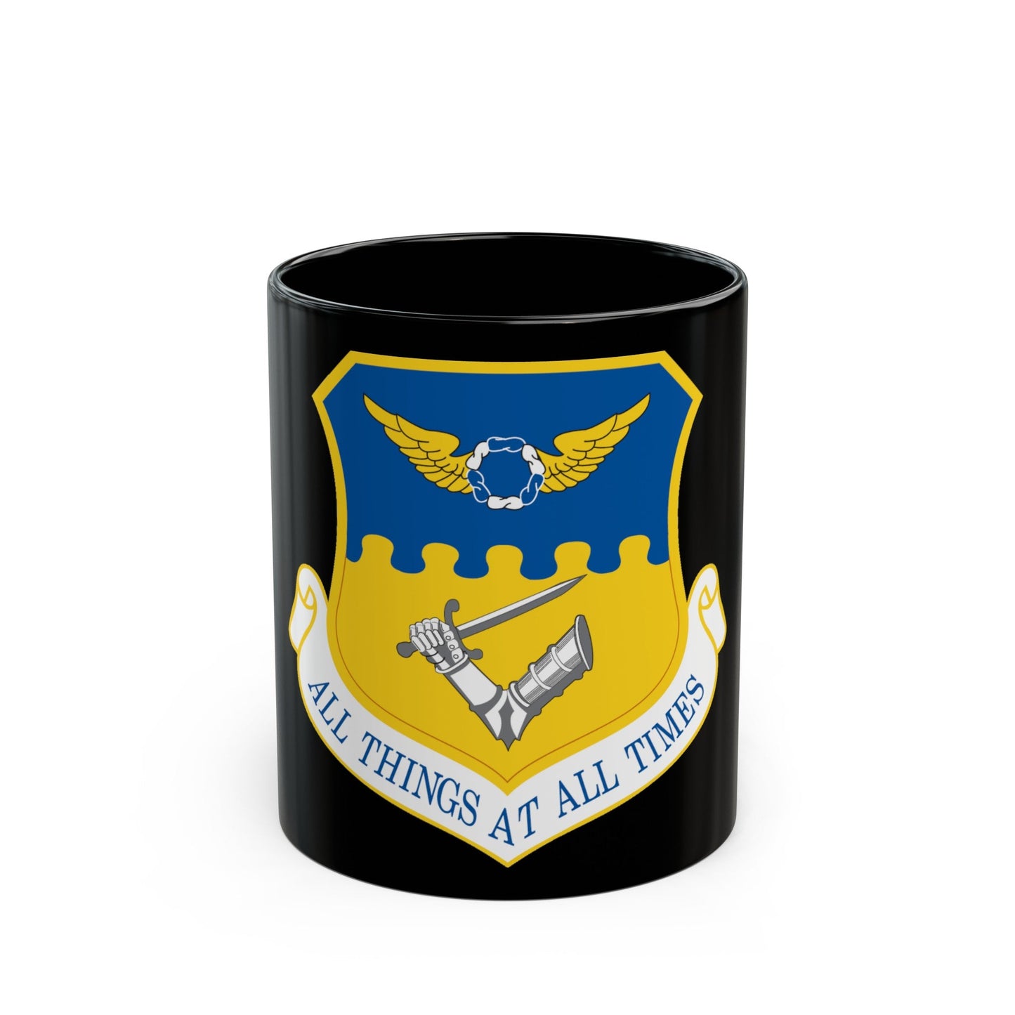 121st Air Refueling Wing (U.S. Air Force) Black Coffee Mug-11oz-The Sticker Space