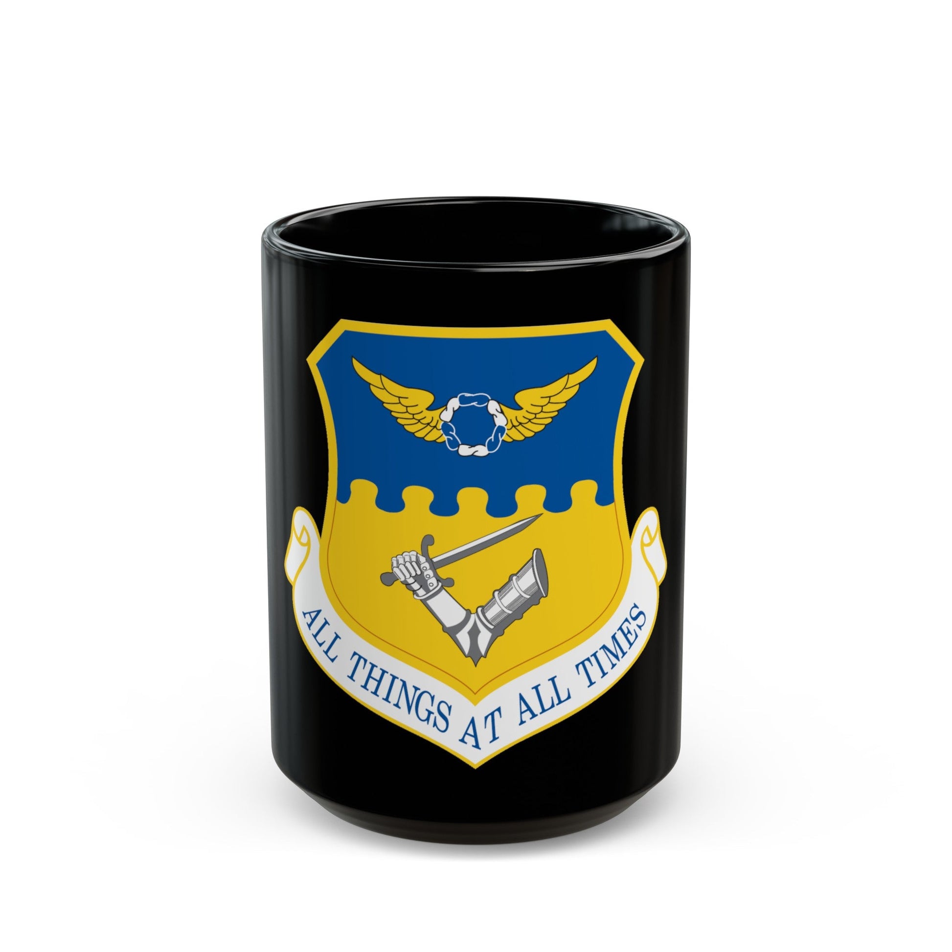 121st Air Refueling Wing (U.S. Air Force) Black Coffee Mug-15oz-The Sticker Space