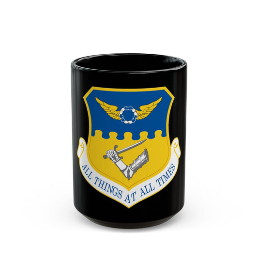 121st Air Refueling Wing (U.S. Air Force) Black Coffee Mug-15oz-The Sticker Space