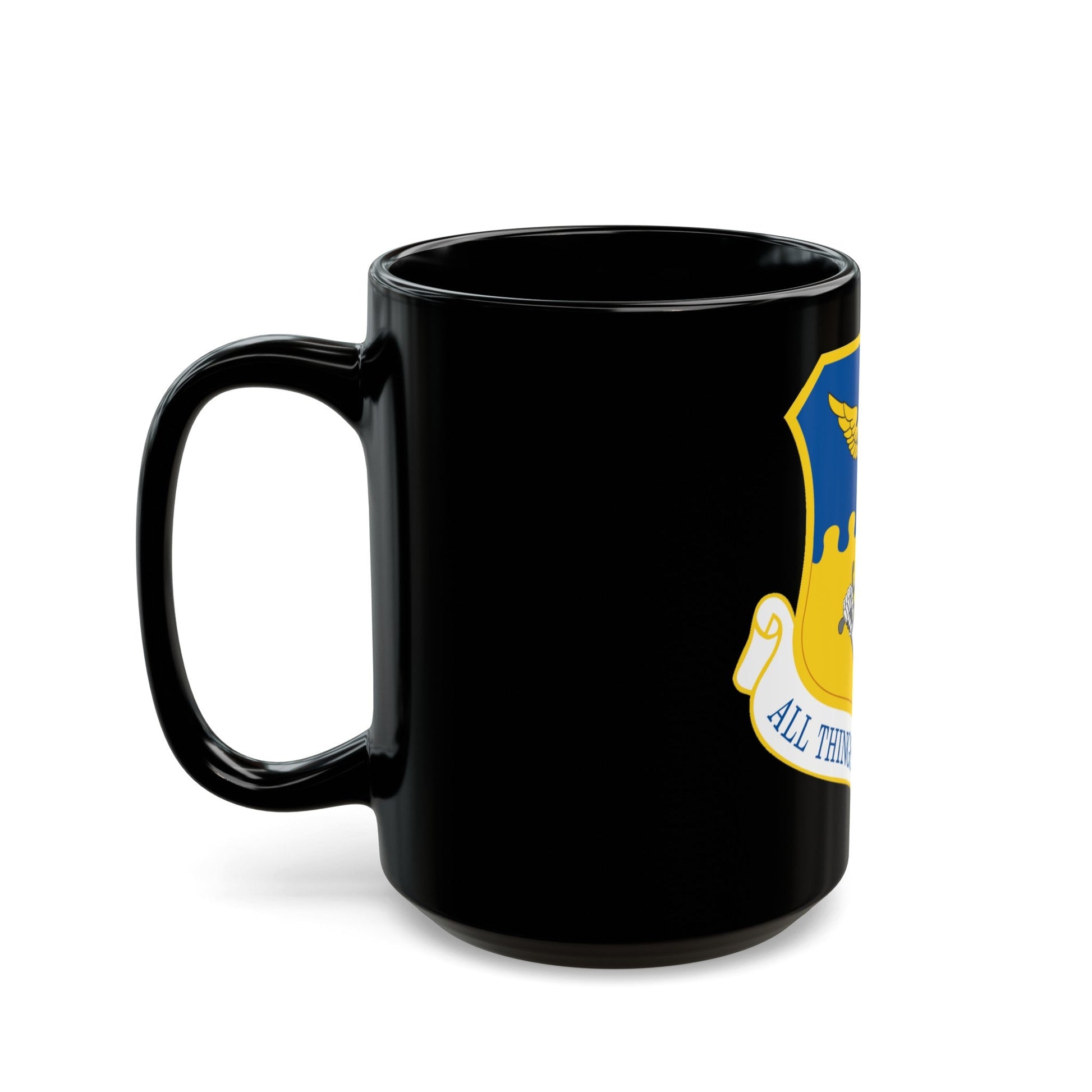 121st Air Refueling Wing (U.S. Air Force) Black Coffee Mug-The Sticker Space