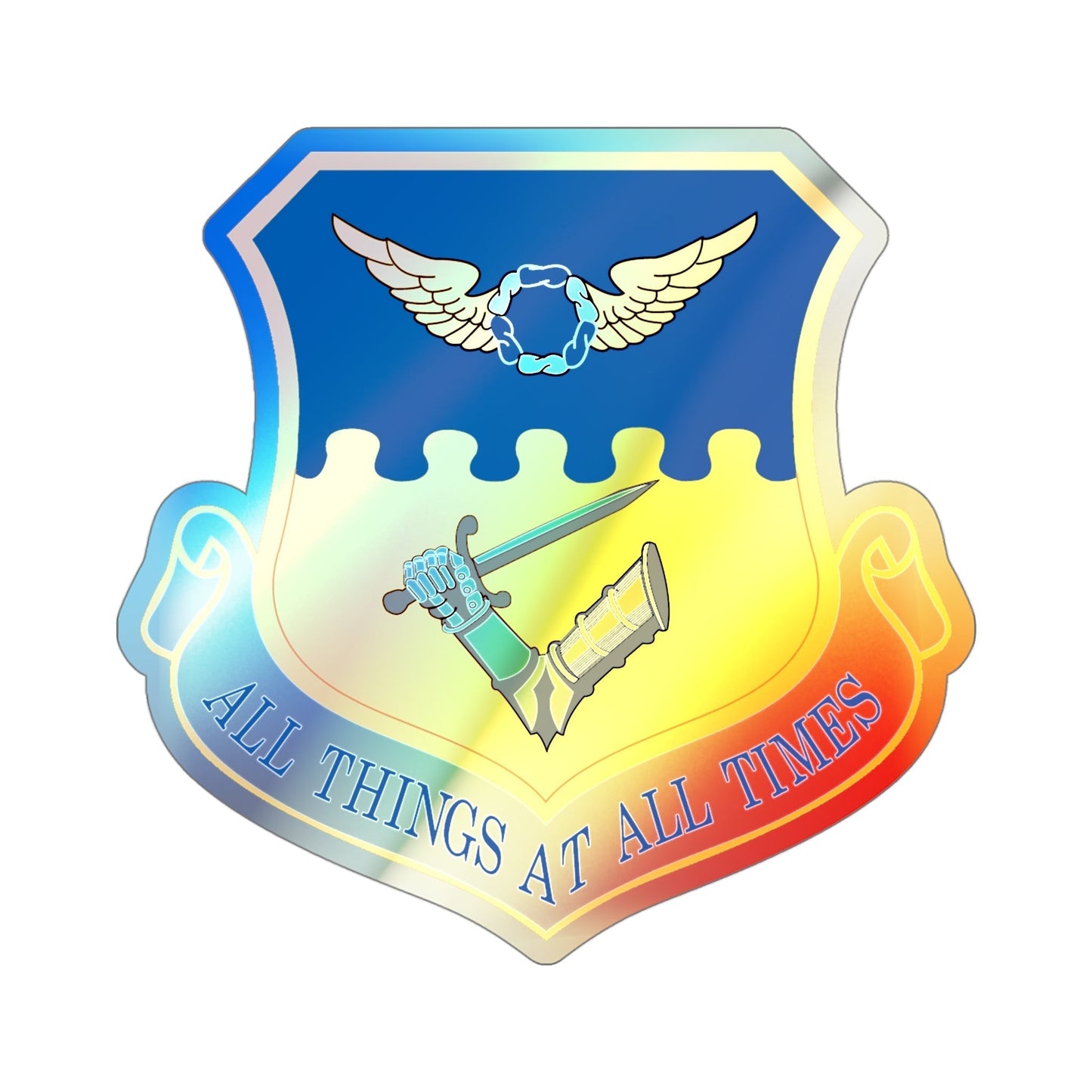 121st Air Refueling Wing (U.S. Air Force) Holographic STICKER Die-Cut Vinyl Decal-4 Inch-The Sticker Space