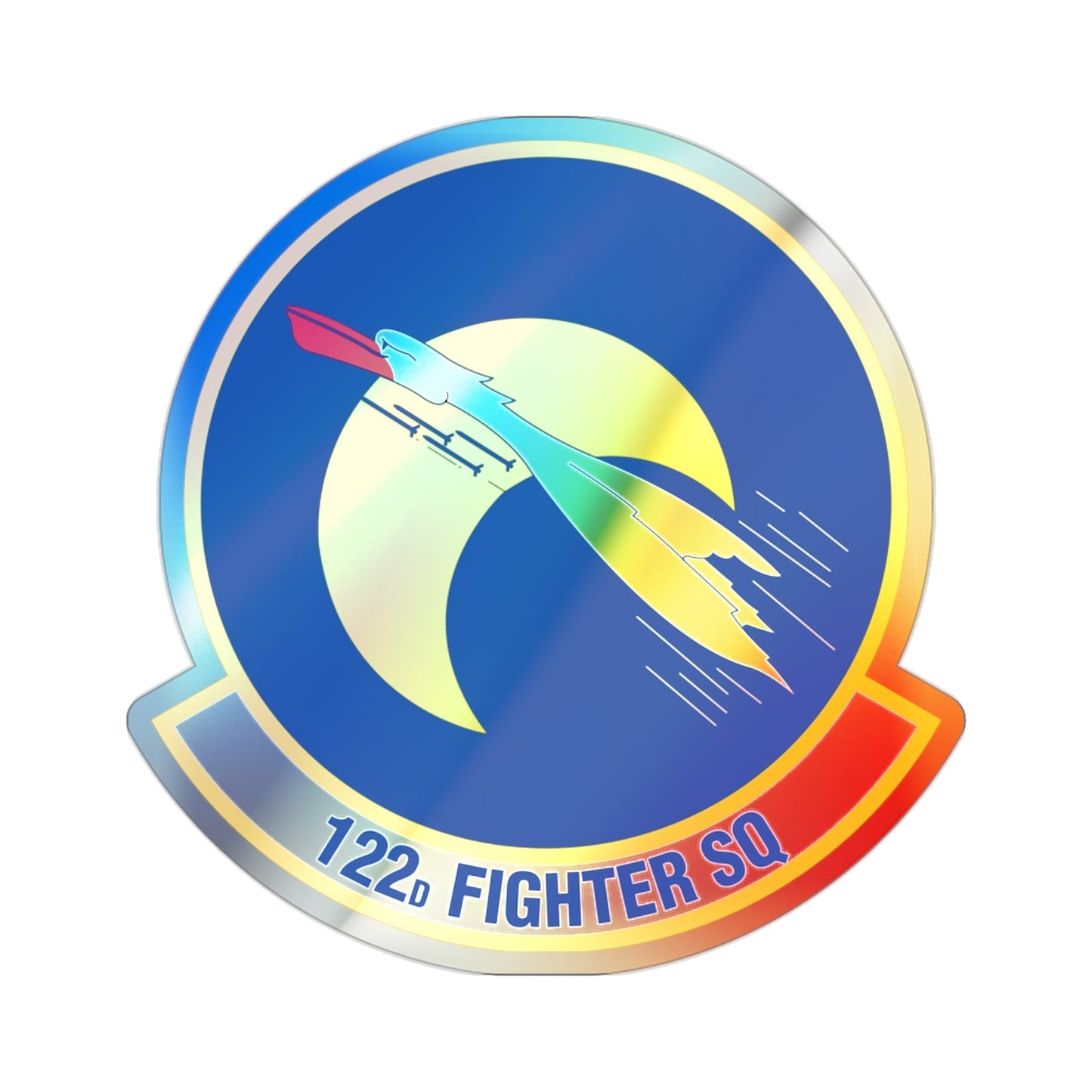 122 Fighter Squadron (U.S. Air Force) Holographic STICKER Die-Cut Vinyl Decal-2 Inch-The Sticker Space