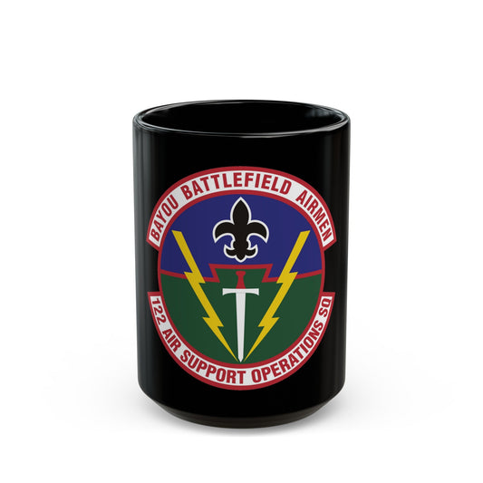 122d Air Support Operations Squadron (U.S. Air Force) Black Coffee Mug-15oz-The Sticker Space