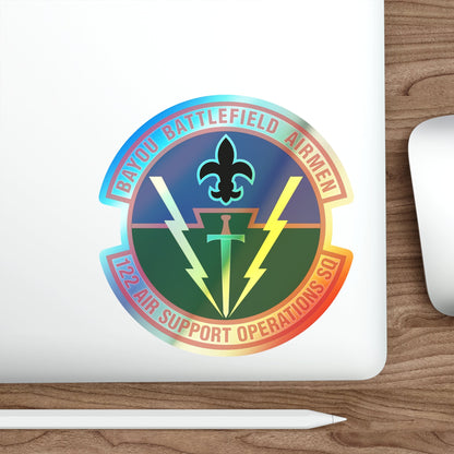 122d Air Support Operations Squadron (U.S. Air Force) Holographic STICKER Die-Cut Vinyl Decal-The Sticker Space
