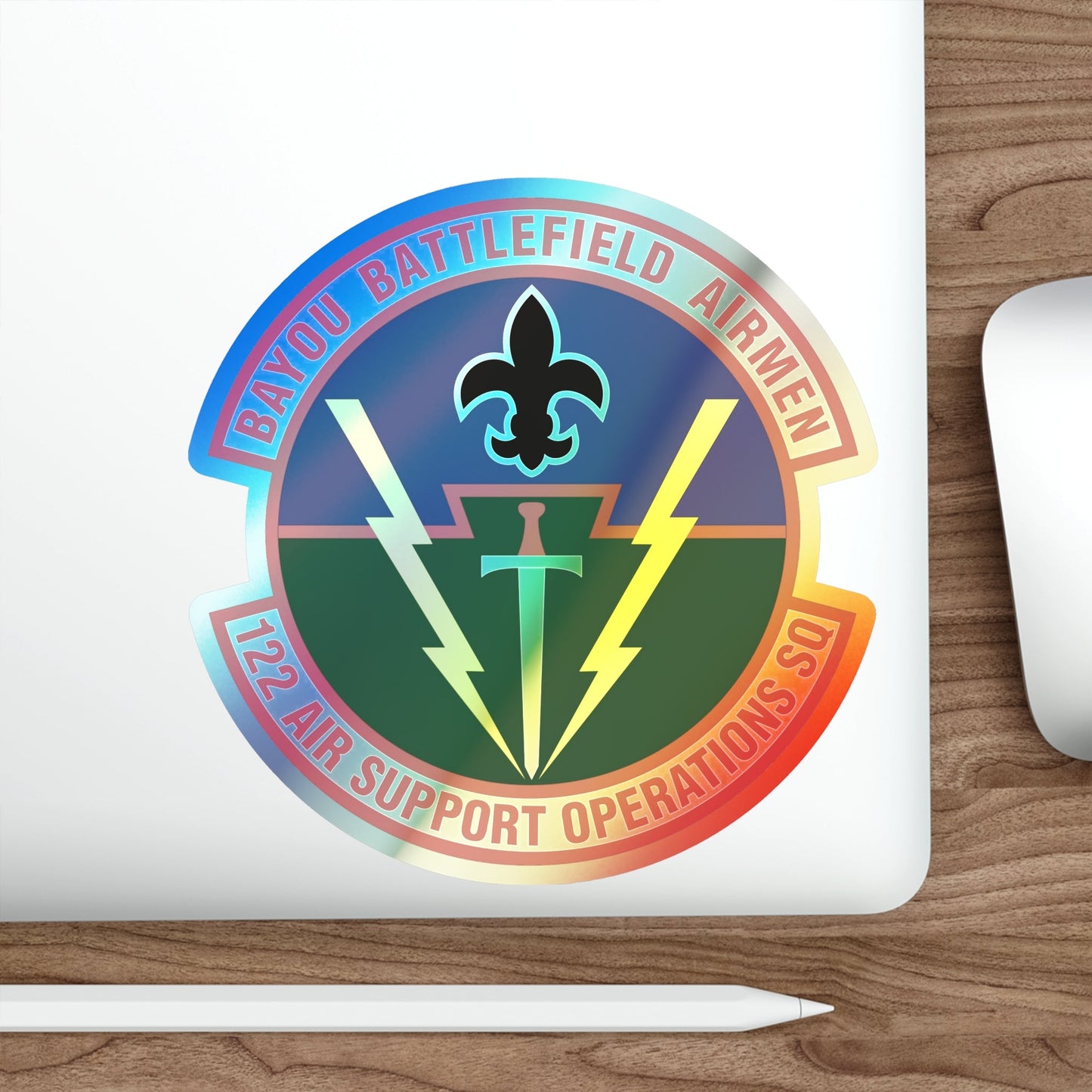 122d Air Support Operations Squadron (U.S. Air Force) Holographic STICKER Die-Cut Vinyl Decal-The Sticker Space