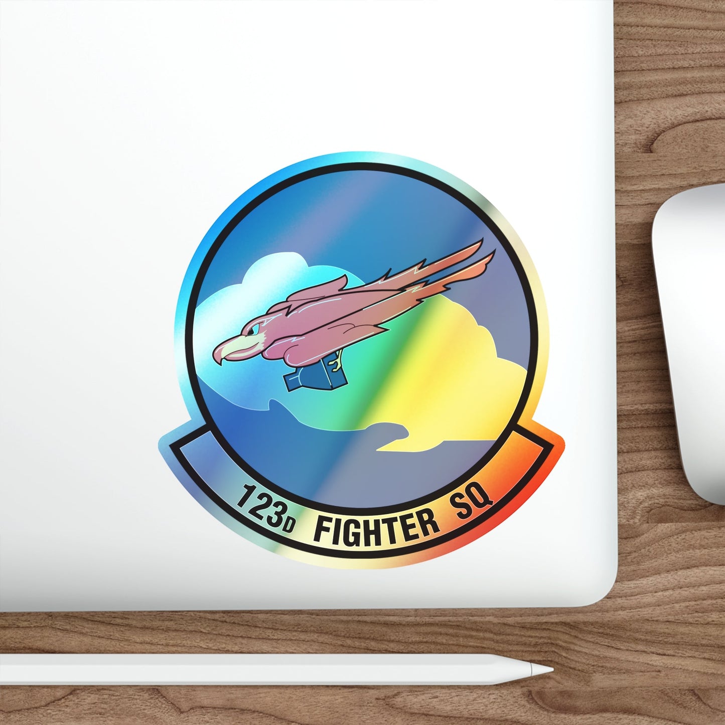 123 Fighter Squadron (U.S. Air Force) Holographic STICKER Die-Cut Vinyl Decal-The Sticker Space